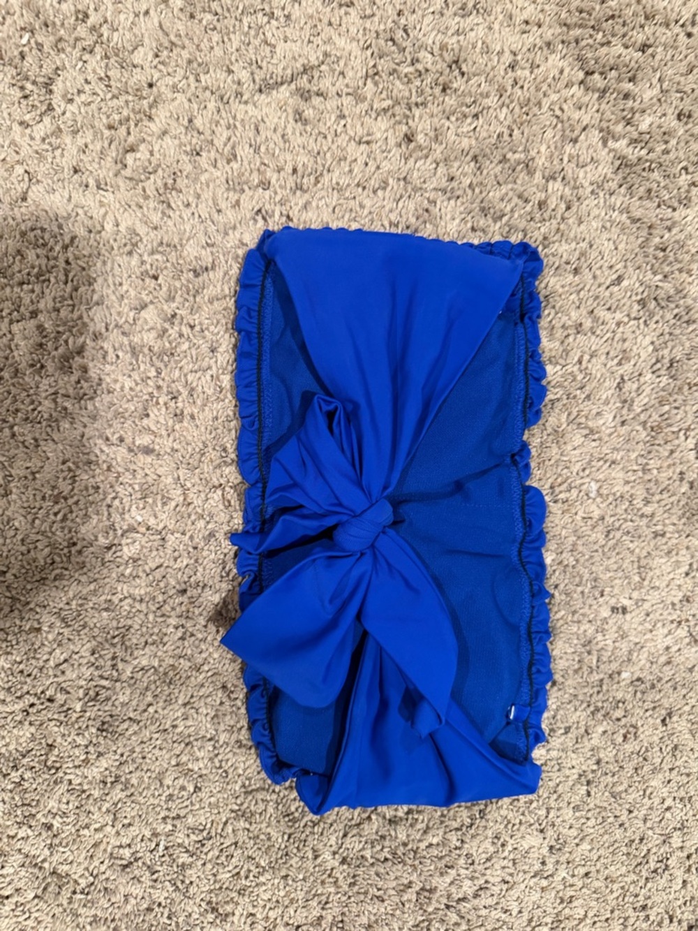 Blue Ruched Tube Top - Picture 2 of 2